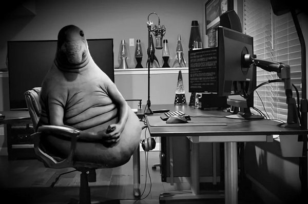 Чел сидит за компом ждёт