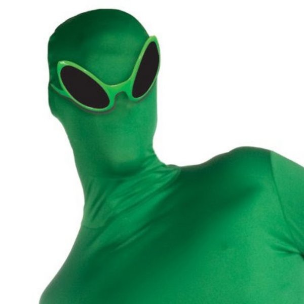 Зеленый инопланетянин в очках
