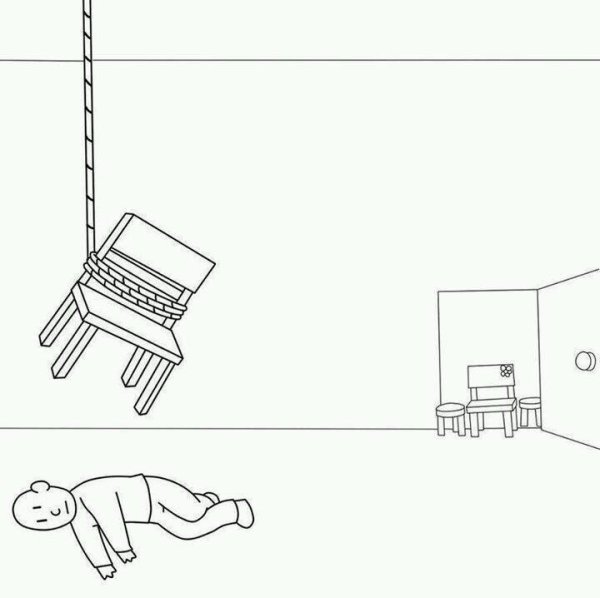 Мем табуретка повесилась