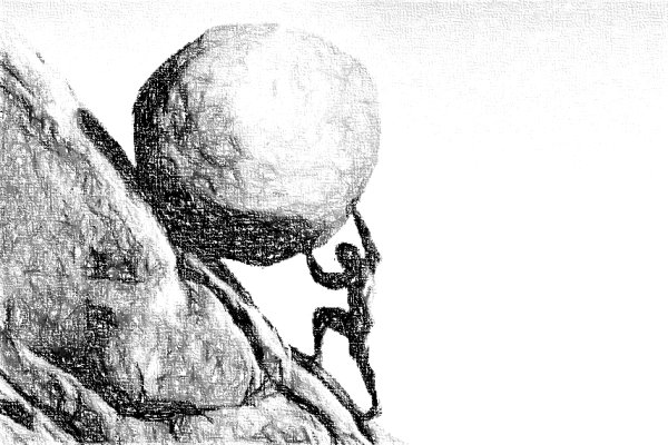 Скульптура "Сизифов труд". 1534.