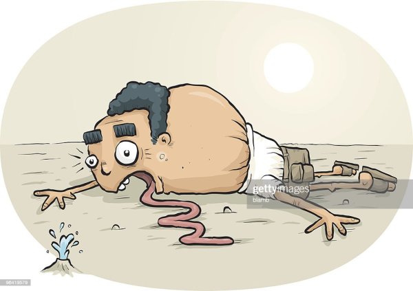 Человек уставший от жары