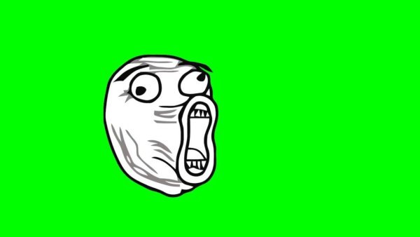 Троллфейс на зеленом фоне