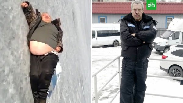 Толстяк на льду нормально