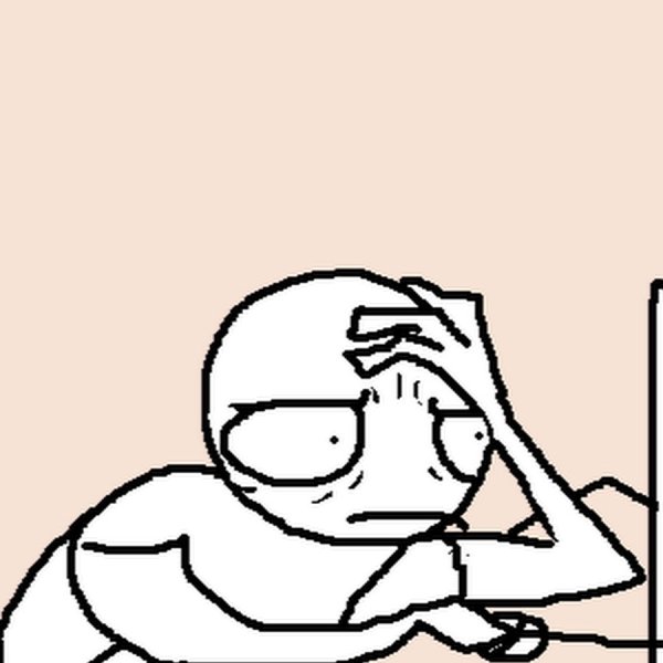 Мем сидит за компом