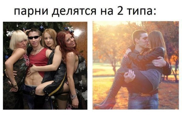 Мужчины делятся на 4 типа
