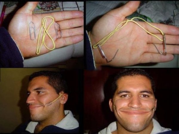 Улыбка из скрепок