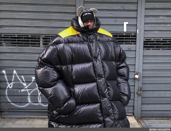 Смешной пуховик