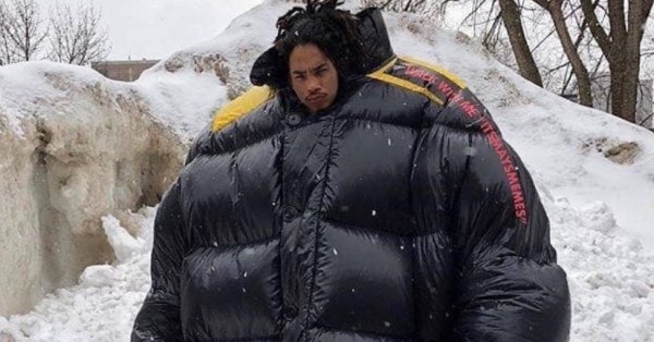 Смешной пуховик