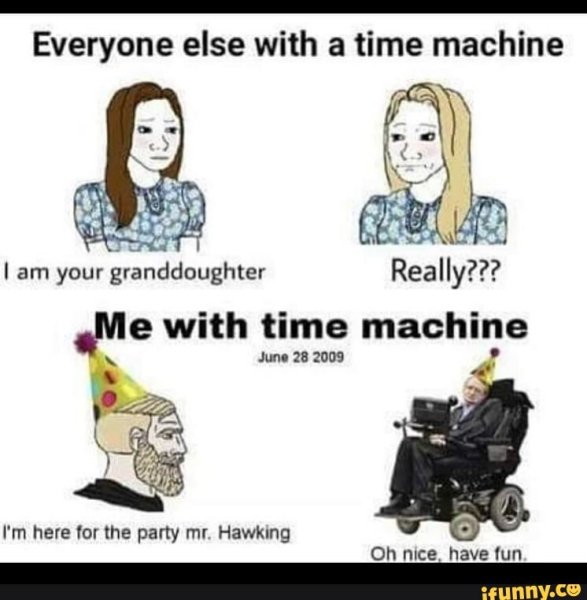 Мем про машину времени парни девушки