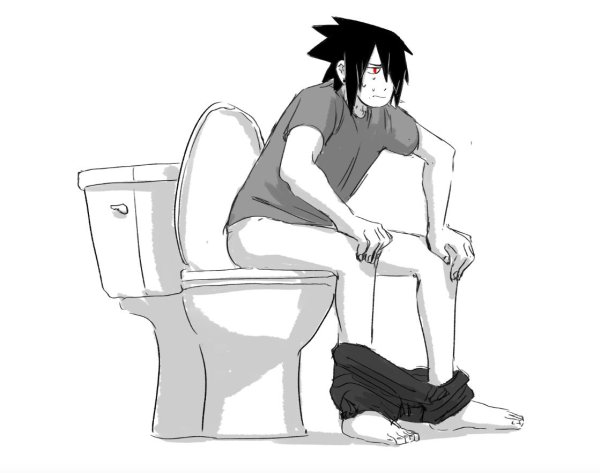 Саске какает