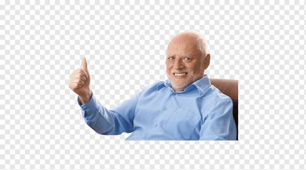 Дед с пальцем вверх