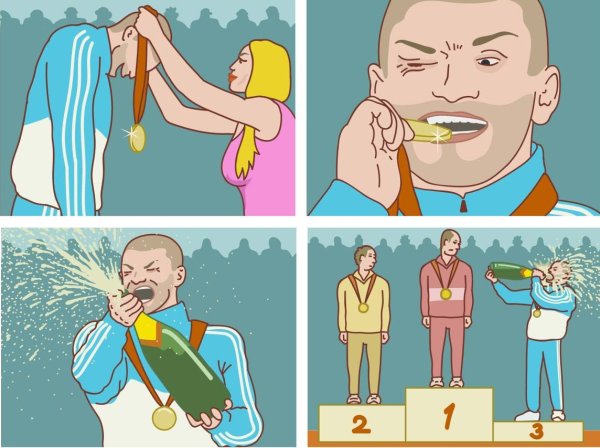 Мем чувак на третьем месте