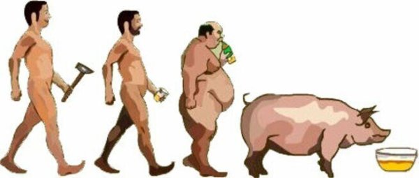 Человек превращается в свинью