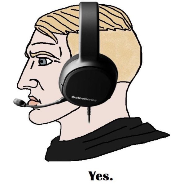 Чел в наушниках Yes