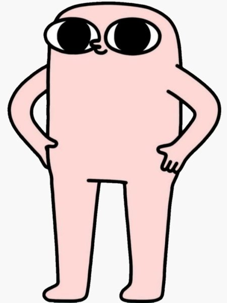 Стикеры розового чудика