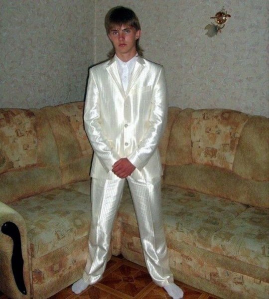 Белый костюм мужской Колхозный