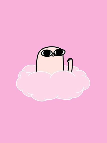 Обои с розовым человечком