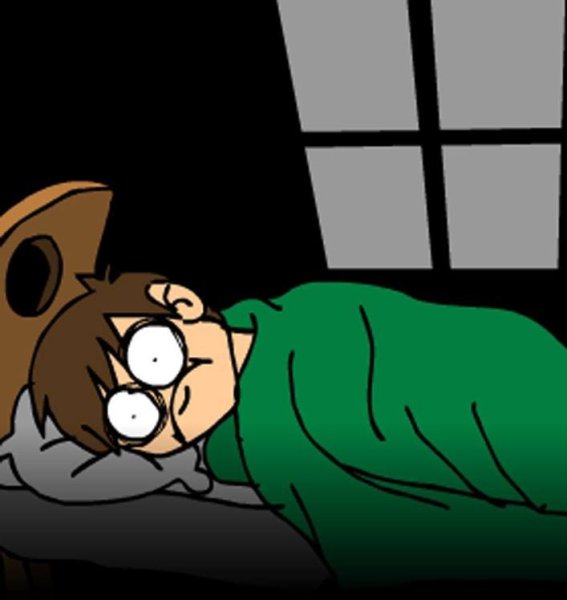 Мем спит с открытыми глазами