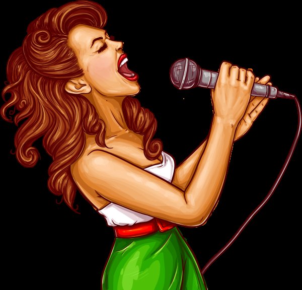 Певица рисунок