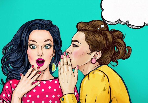 Две подружки в стиле поп-арт