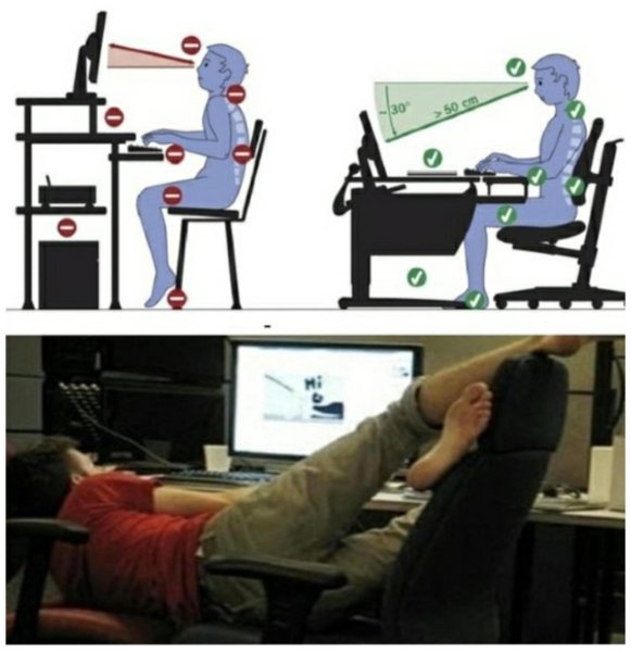 Сидит за компьютером