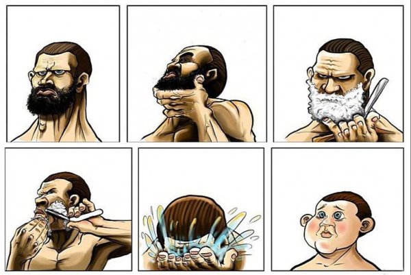 Бородатый мужик плачет
