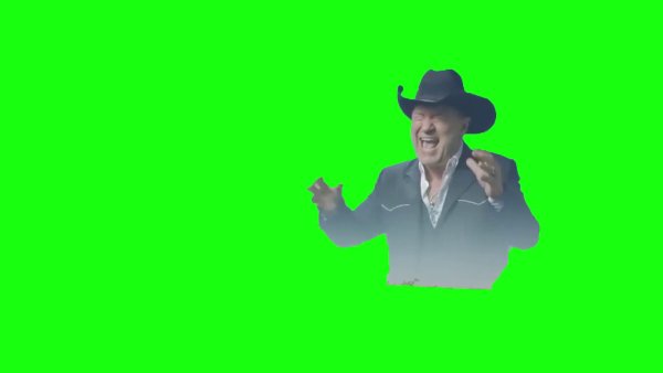 Ковбой на зеленом фоне