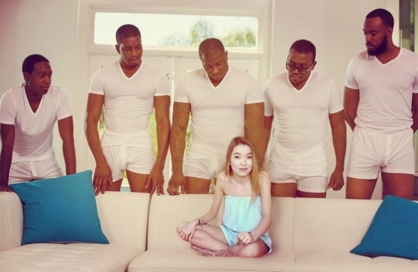 Негры с девушкой