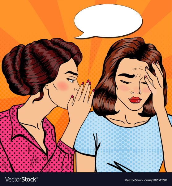 Поп арт девушки шепчутся