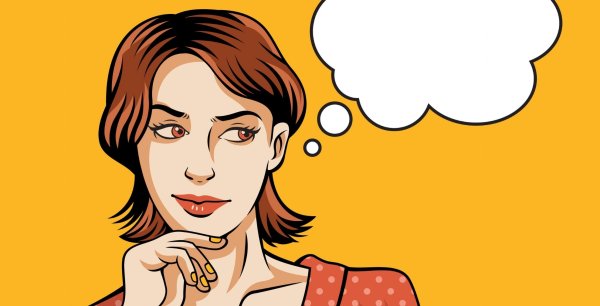 Девочка думает арт