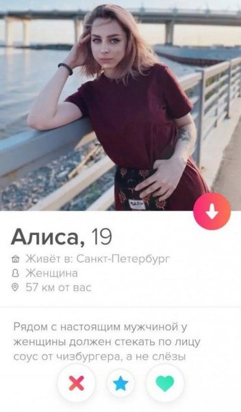 Тиндер анкеты девушек