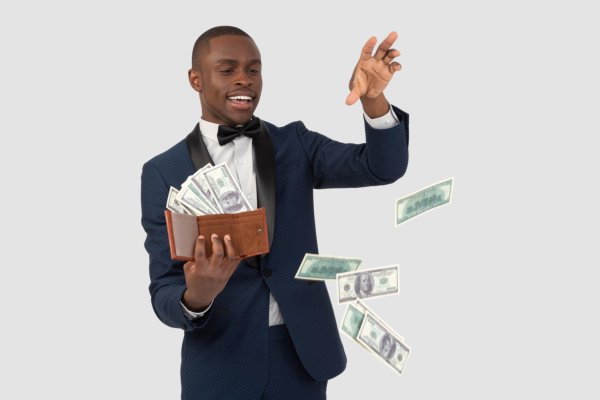 Афроамериканец с деньгами
