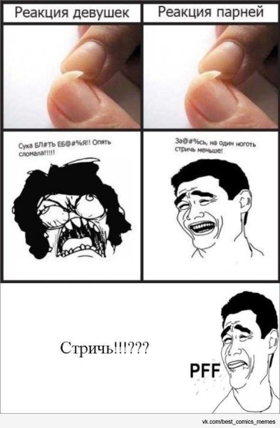 Реакция парней