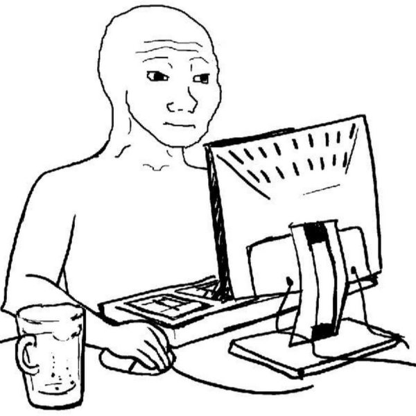 Человек за компьютером