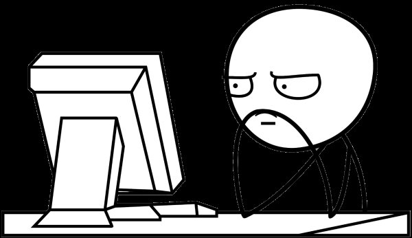 Мем сидит за компом