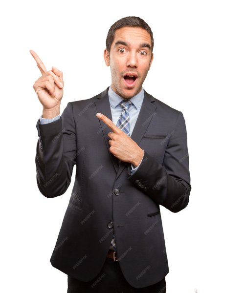 Человек указывает пальцем