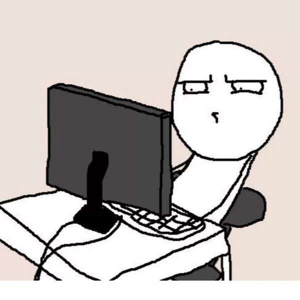 Человек за компом Мем