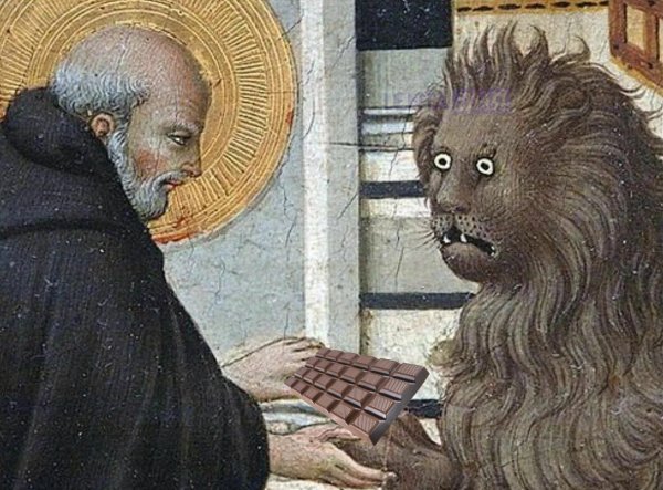 Святой Иероним и Лев ветка
