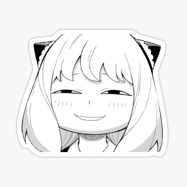 Аня улыбается аниме