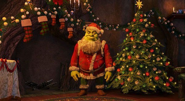 Шрек дед Мороз зеленый нос