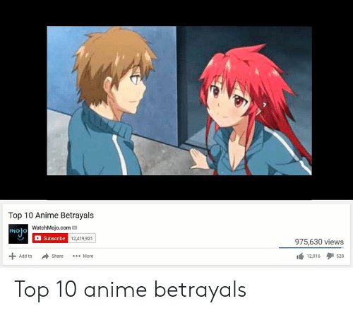 Топ аниме предательство