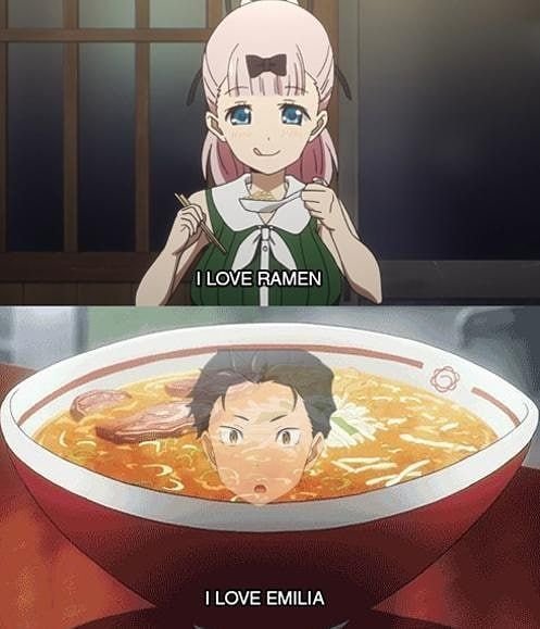 Субару Ре Зеро я люблю Эмилию