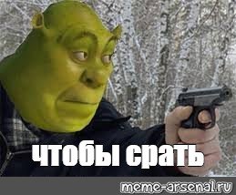 Шрек мемы с пистолетом