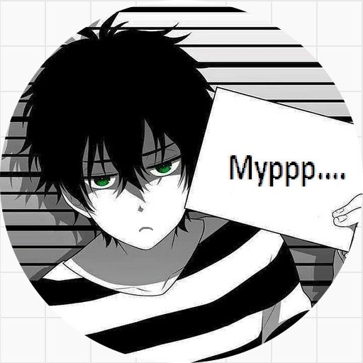 Аниме мальчик с табличкой