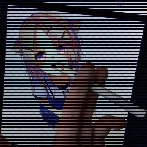 Аниме тянка курит