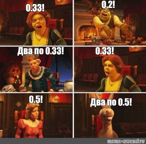 Шрек Фиона осёл Мем