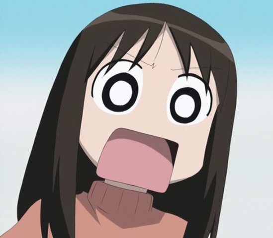 Удивлённое лицо аниме