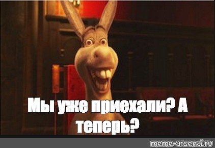 Осел из Шрека мы приехали