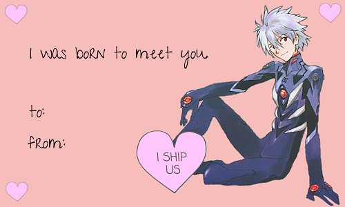 Валентинки с аниме персонажами