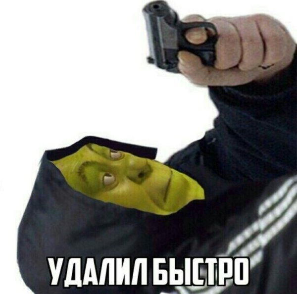 Со шреком и пистолетом